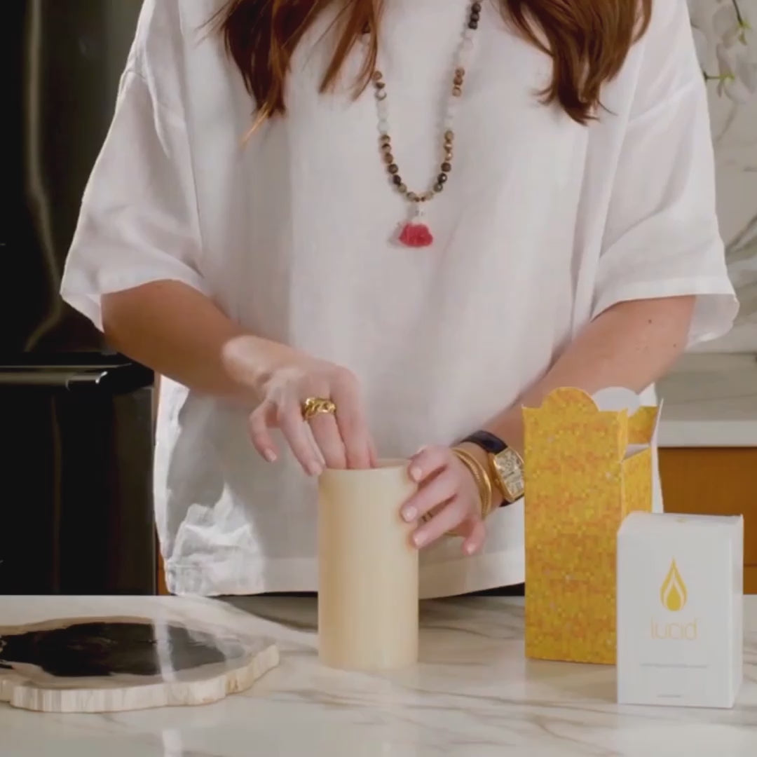 Lucid Candle Sand Pillar Candles