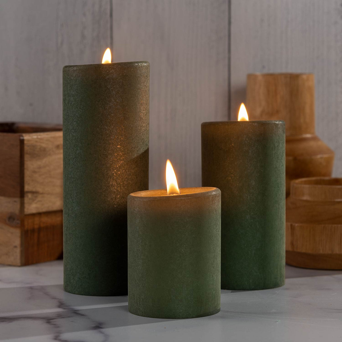 Lucid Liquid Candles - 3x6 Sheer Natural Etoile Pillar Candle - Distinctive  Decor
