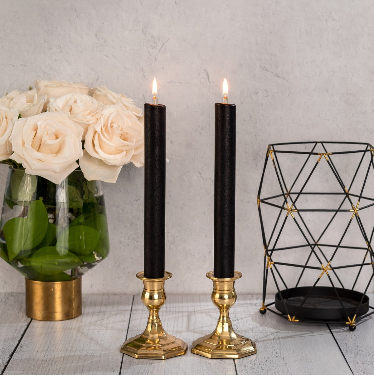 Lucid Candle Custom 8 Inch Black Dinner Candle