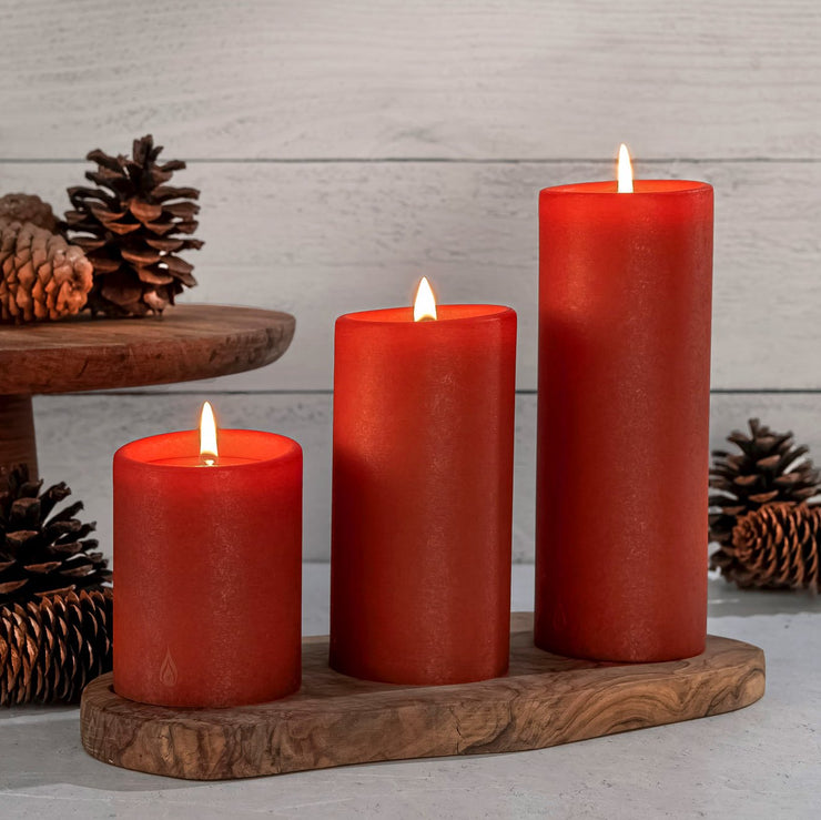 Burnt Orange Pillar Candles