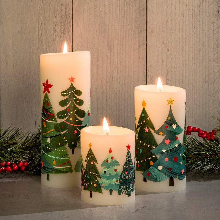 Christmas Forest Pillar Candles