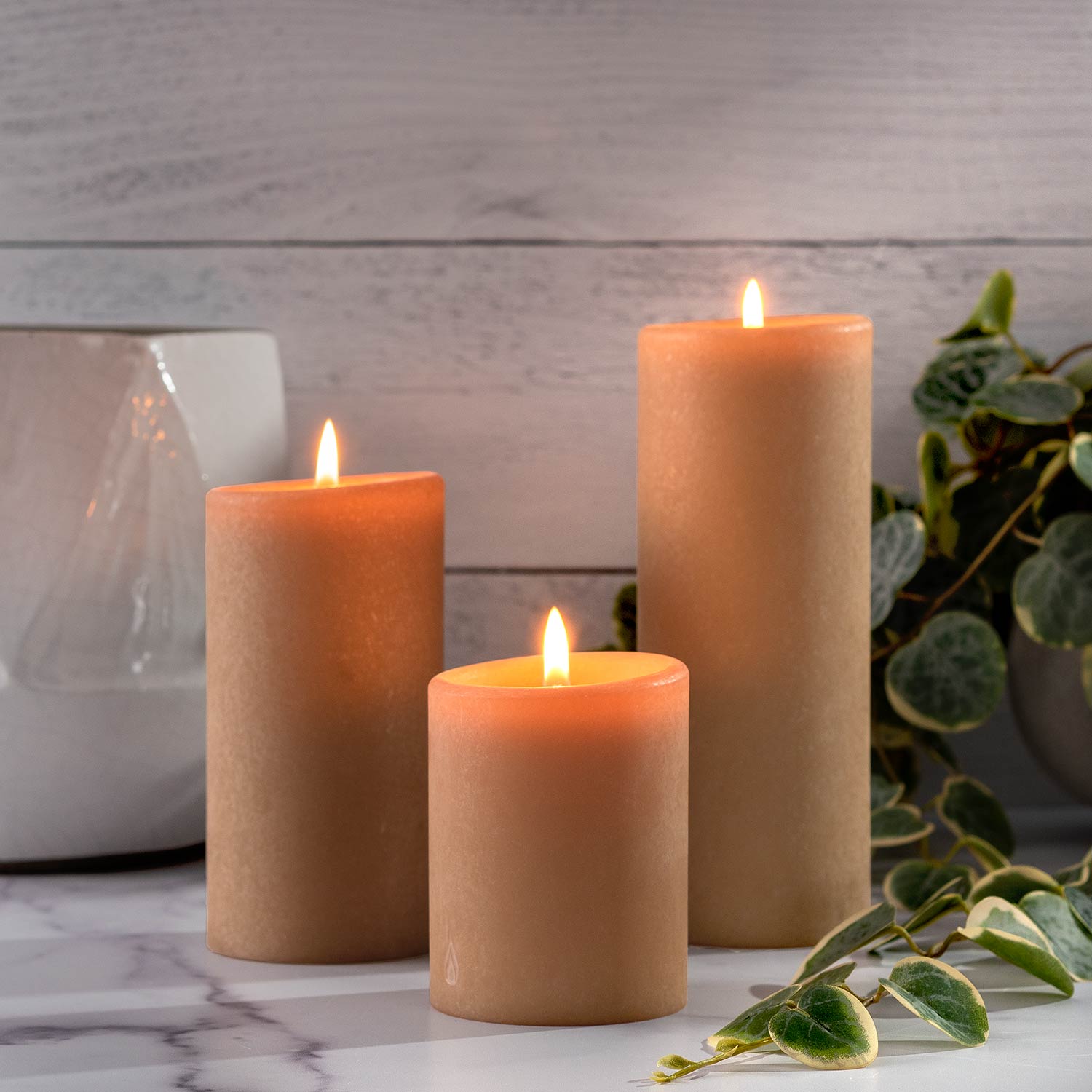 Lucid Candle  Natural Pillar Candles