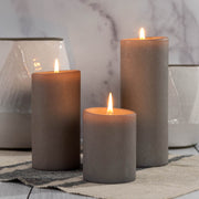 Lucid Gray Pillar Candles