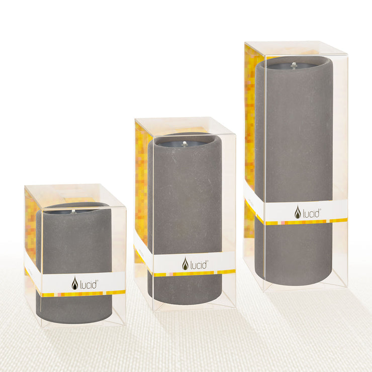 Gray Pillar Candles