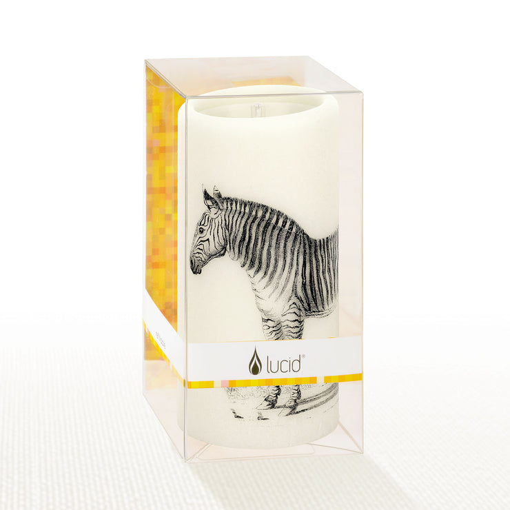 Zebra 6 Inch Pillar Candle