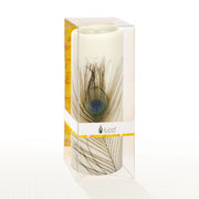 Peacock 8 Inch Pillar Candle