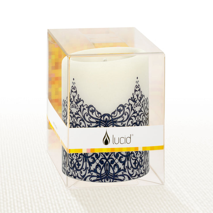 Indigo Byzantine 4 Inch Pillar Candle