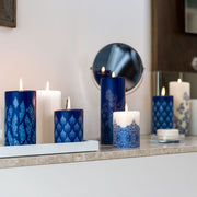 Indigo Clouds 6 Inch Pillar Candle