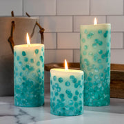 Lucid Dotty Azure Pillar Candles