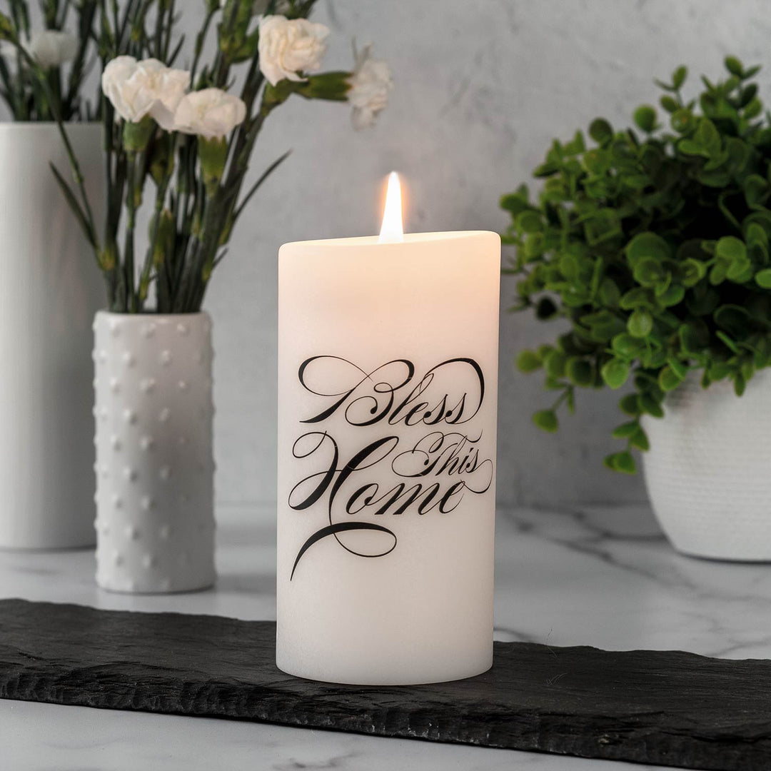 Lucid Candle | Bless This Home 6 Inch Pillar Candle