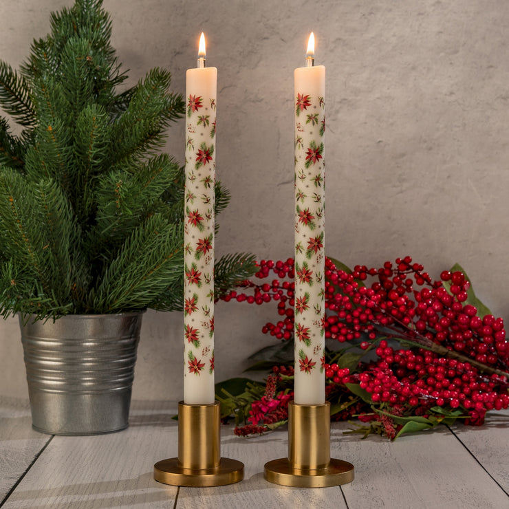 Winter Floral 11" Dinner Candle