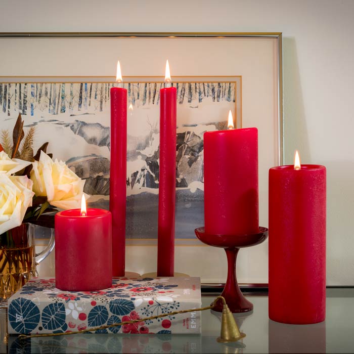 Ruby 11" Dinner Candle