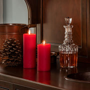 Ruby Pillar Candles